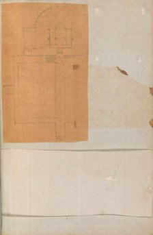 Page from a Scrapbook containing Drawings and Several Prints of Architecture, Int..., ca. 1800-1850. Creators: Workshop of Charles Percier, Workshop of Pierre François Léonard Fontaine.