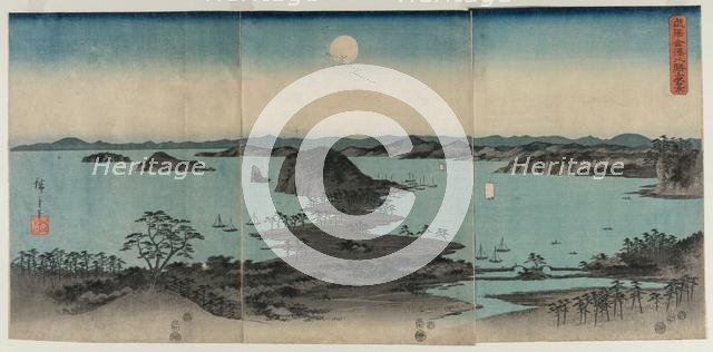 Eight Views of Kanazawa at Night, 1857. Creator: Utagawa Hiroshige (Japanese, 1797-1858).