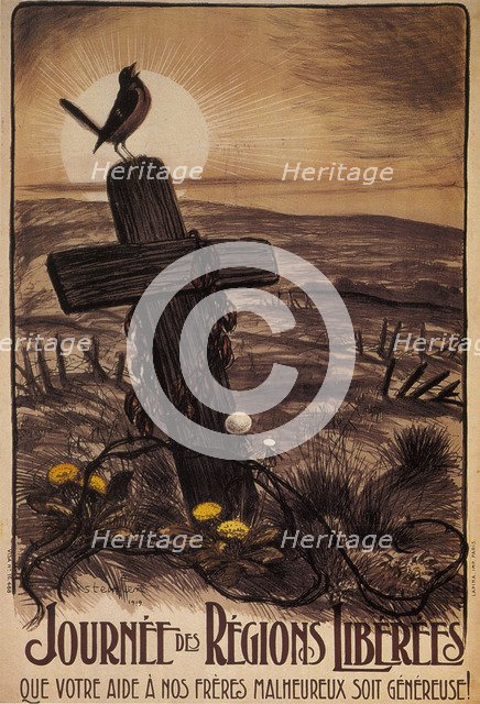 Day of the liberated areas, 1919. Artist: Steinlen, Théophile Alexandre (1859-1923)