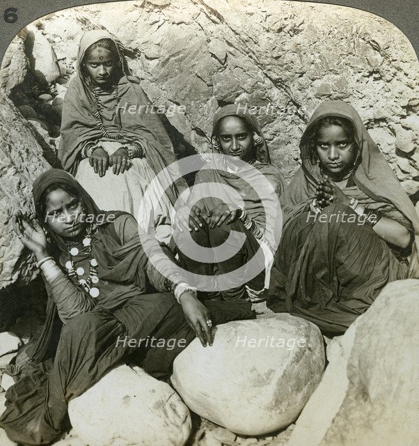 Native 'Bhujji' girls, River Sutlej, Himalayas, India, c1900s(?).Artist: Underwood & Underwood