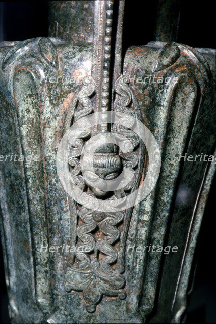Detail of Celtic Bronze Flagon from Durrnberg near Hallein, Austria,  late 5th century BC. Artist: Unknown.