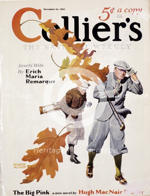 Cover of Collier's magazine, November 1931. Artist: Ronald McLeod
