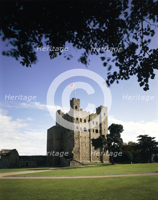 Keep from inside inner bailey, Rochester Castle, Kent, 1992. Artist: Unknown