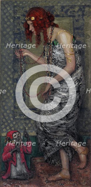 The Princess and the Monkey, 1913. Artist: Rozentals, Janis (1866-1916)