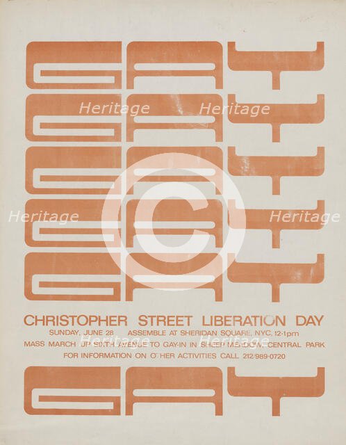 Christopher Street Liberation Day, c1975-06. Creator: Christopher Street Liberation Day Committee.