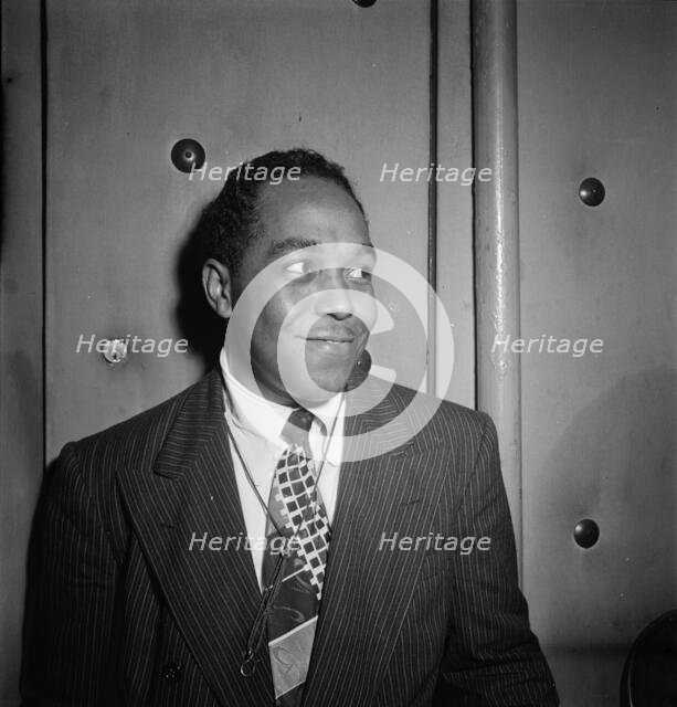 Portrait of Charlie Parker, Three Deuces, New York, N.Y., ca. Aug. 1947. Creator: William Paul Gottlieb.