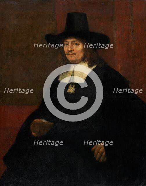 Portrait of a Man in a Tall Hat, c. 1663. Creator: Rembrandt Harmensz van Rijn.
