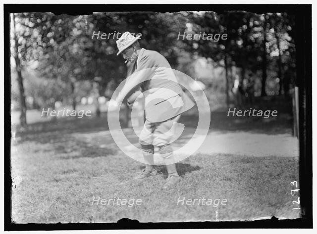 Walter Travis playing golf, between 1909 and 1914. Creator: Harris & Ewing.