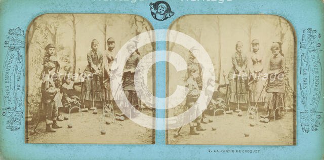 La Partie de Croquet, about 1865. Creator: Adolphe Block.