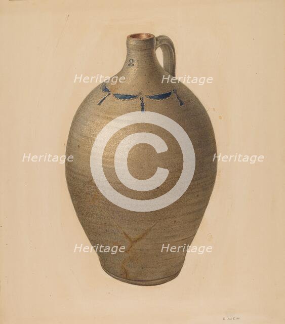 Jug, c. 1938. Creator: Elsie Wein.