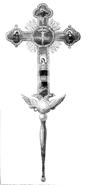 Russian Cross taken from a house in the rear of the Redan, 1856.  Creator: Unknown.