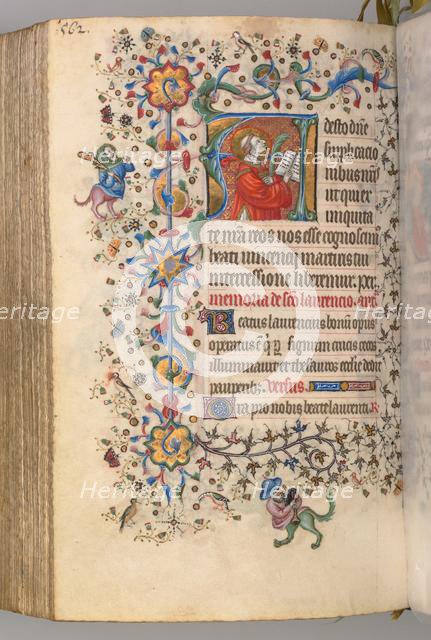 Hours of Charles the Noble, King of Navarre (1361-1425), fol. 275v, St. Vincent, c. 1405. Creator: Master of the Brussels Initials and Associates (French).