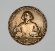 Medal commemorating Saint Brendan, Discoverer, c. 1869. Creator: J. K. Davison.