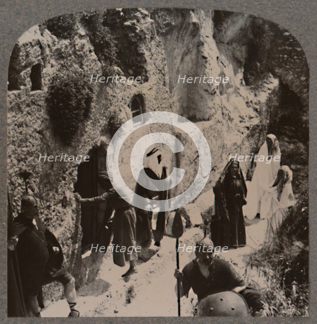 'Disciples, with the women, early at the Sepulchure of Christ', c1900. Artist: Unknown.