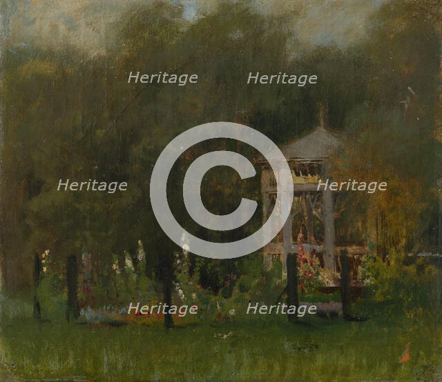 Gazebo in the Park in Strázky. Forest Scenery, 1875-1885. Creator: Ladislav Mednyanszky.