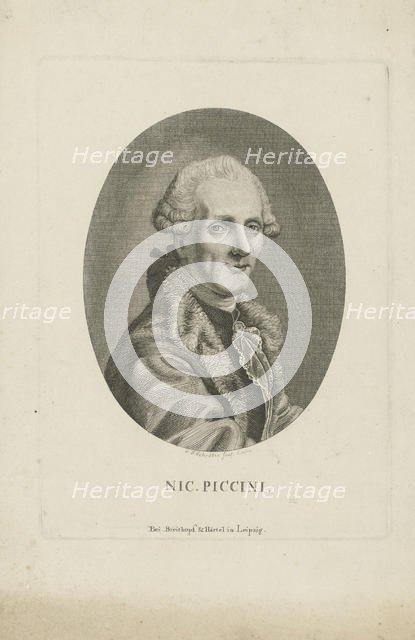 Portrait of the composer Niccolò Piccinni (1728-1800), c. 1790. Creator: Schröter, Johann Friedrich (1770-1836).