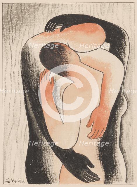 Embrace, 1930. Creator: Mikulas Galanda.