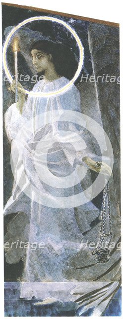 Angel with a Candle, 1887. Artist: Vrubel, Mikhail Alexandrovich (1856-1910)