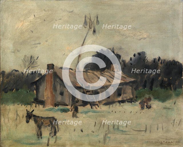 Cabin in Alabama, ca. 1915-1925. Creator: Anne Goldthwaite.