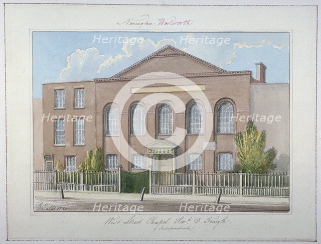 West Street Independent Chapel, Southwark, London, 1826. Artist: G Yates