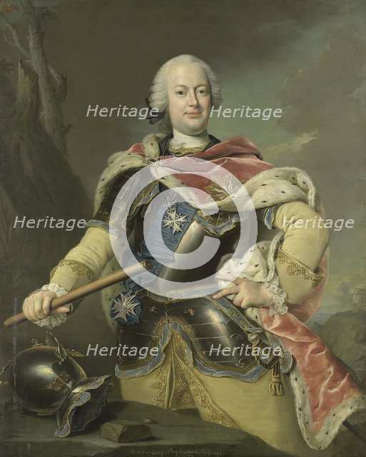 Portrait of Frederick Christian, Elector of Saxony (1722-1763), 1751. Artist: Boy, Gottfried (1701-1755)