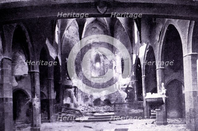 Church of San Antonio Abad in Barcelona, where the famous paintings of Vergós were, destroyed dur…