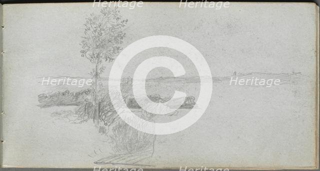 Sketchbook, page 28: Landscape Study. Creator: Ernest Meissonier (French, 1815-1891).