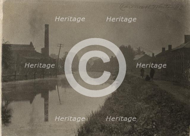 Along the Old Canal, 1896. Creator: Clarence H. White (American, 1871-1925).