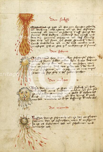 Comets, shortly after 1464. Creator: Unknown.