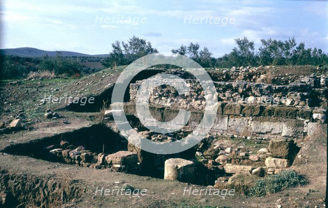 Roman ruins of Cástulo, located on a hill on the Guadalquivir River Valley, near Linares.
