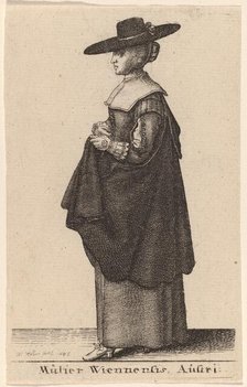 Mulier Wiennensis Austri, 1643. Creator: Wenceslaus Hollar.