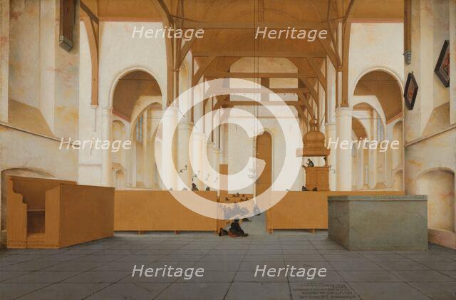 Interior of the Sint-Odulphuskerk in Assendelft, 1649. Creator: Pieter Jansz Saenredam.