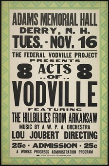 Vodville Show, Derry, NH, [193-]. Creator: Unknown.
