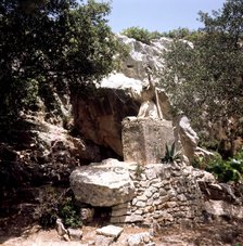 Statue of Ramon Llull (1235-1315) Majorcan theologian and philosopher, at the Shrine of Nuestra S…