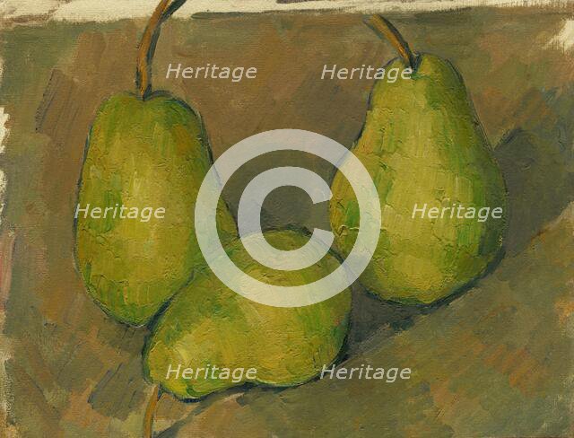 Three Pears, 1878/1879. Creator: Paul Cezanne.