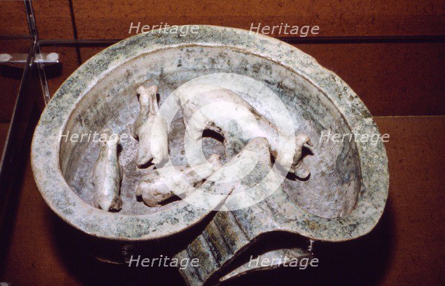 Chinese Pottery Model of Pigs in a Pigsty, 1st-3rd century. Artist: Unknown.