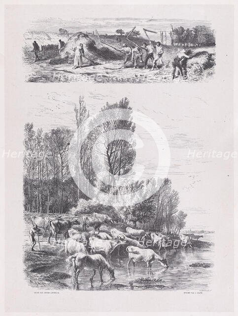 July from Album of Rustic Subjects, 1859. Creator: Jacques-Adrien Lavieille.
