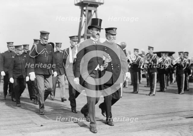 Sec'y Stimson & Gen. Grant, Lawn Party, Gov's Island, 1911. Creator: Bain News Service.