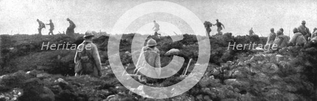 'Paysages d'ete a Verdun; Sous Fleury, le 2 aout: la veille, l'ennemi a vainement..., 1916 (1924) Creator: Unknown.