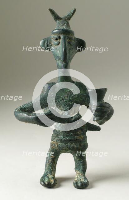 Figure of a Man with Horns, 1000-650 B.C.. Creator: Unknown.