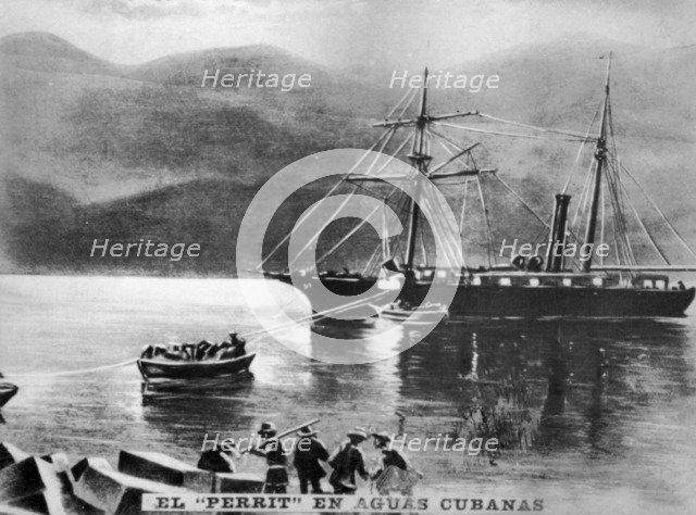 The Perrit in Cuban Waters, (1869), 1920s. Artist: Unknown