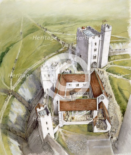 Old Sarum, 1140, (c1990-2010). Artist: Peter Dunn.