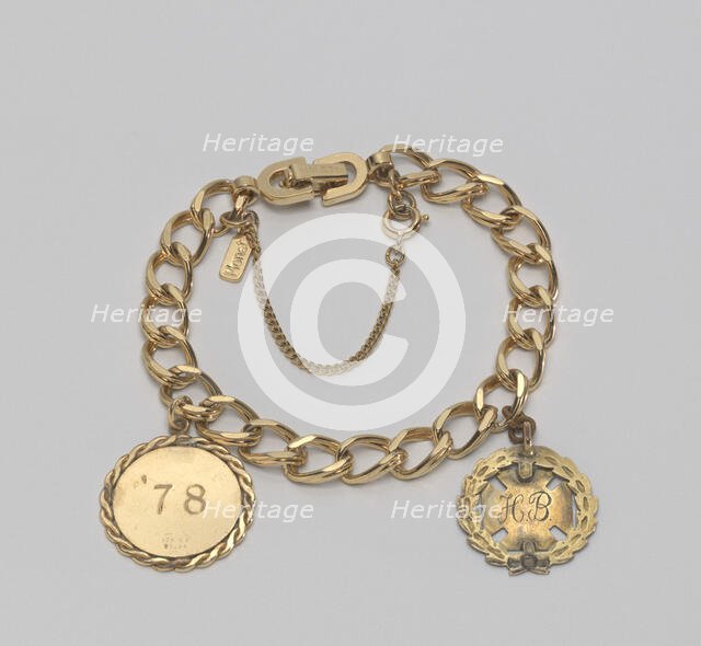 Omega Psi Phi Colonel Charles E. Young Service medal and bracelet, 1934; 1978. Creators: Monet, Bojar Manufacturing Company.