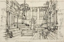 Study for House of Commons, from Microcosm of London, 1807. Creator: Augustus Charles Pugin.