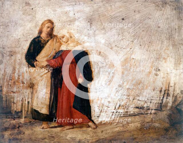 Sketch for 'St John Leading Home his Adopted Mother', c1844. Creator: William Dyce.