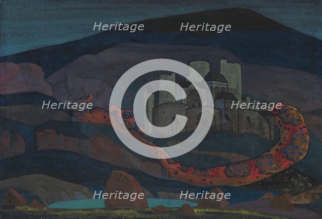 The Doomed City, 1914. Artist: Roerich, Nicholas (1874-1947)