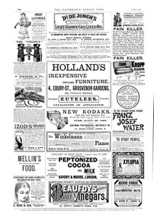 Page of advertisements, 1890. Creator: Unknown.