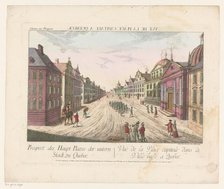 View of the main street in Québec, 1755-1779. Creator: Franz Xavier Habermann.