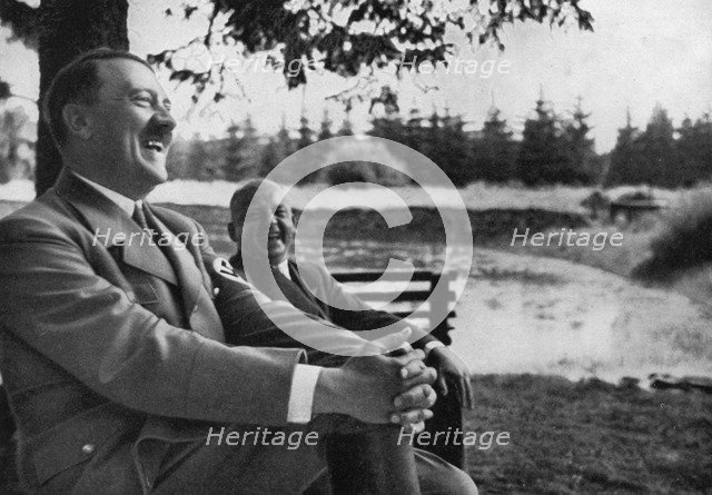 Adolf Hitler taking a travel break in the Harz mountain range, Germany, 1936. Artist: Unknown