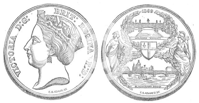 Medal for the opening of Blackfriars New Bridge, 1871. Creator: Unknown.